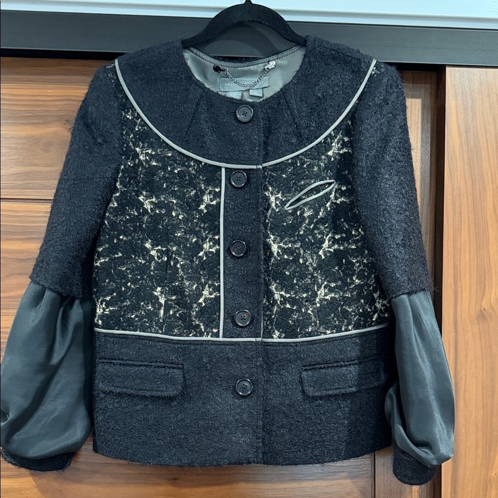 Proenza Schouler Black and White Textured Blazer